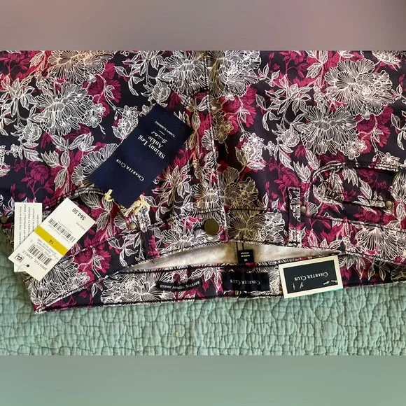 Tummy control pants, slimming pants, floral pants - Picture 2 of 10